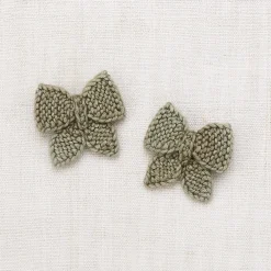 Baby Puff Bow Set in Seal Gray by Misha & Puff