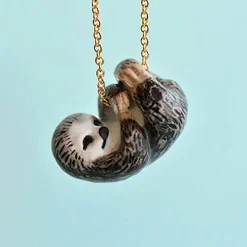 Baby Sloth Ceramic Pendant by Camp Hollow