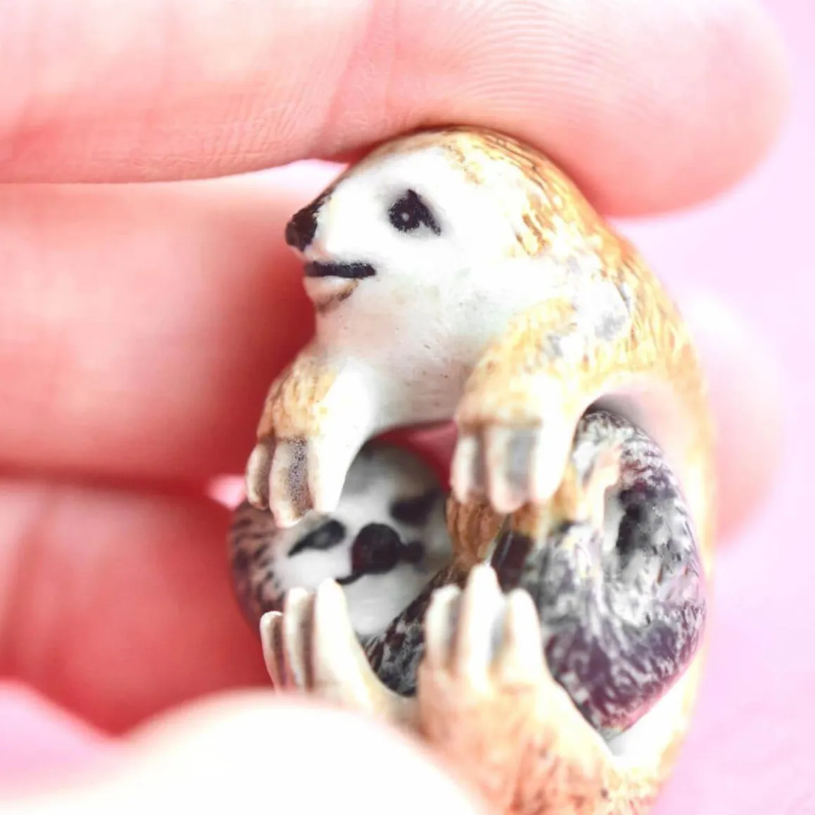 Baby Sloth Ceramic Pendant by Camp Hollow