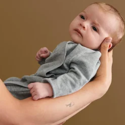 Baby Suit With Snaps in Grey Melange by Gray Label - Last Ones In Stock - 3-12 Months