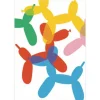 Balloon Dogs Greetings Card by Dicky Bird