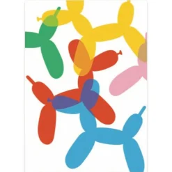 Balloon Dogs Greetings Card by Dicky Bird