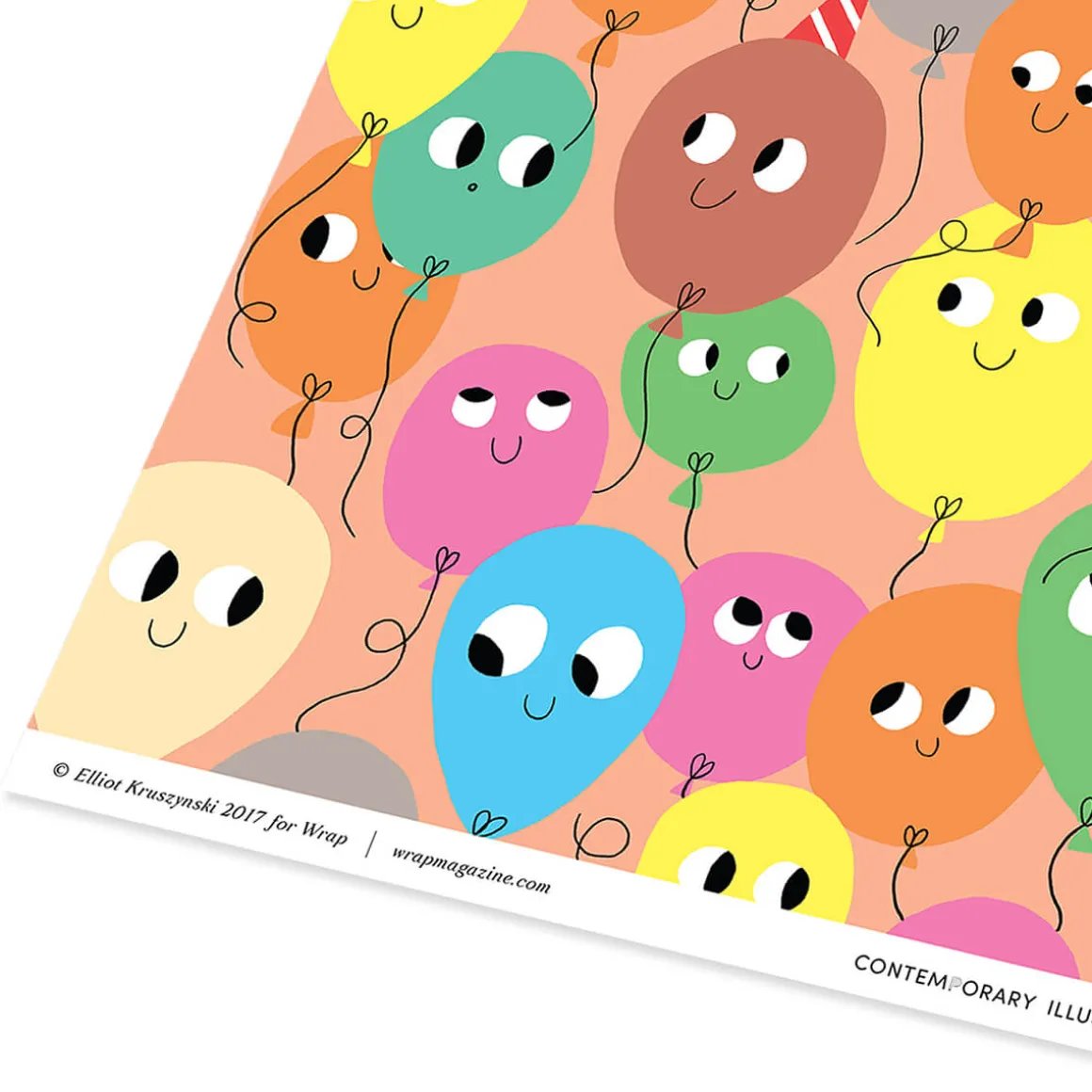 Balloons Gift Wrap by Elliot Kruszynski for Wrap