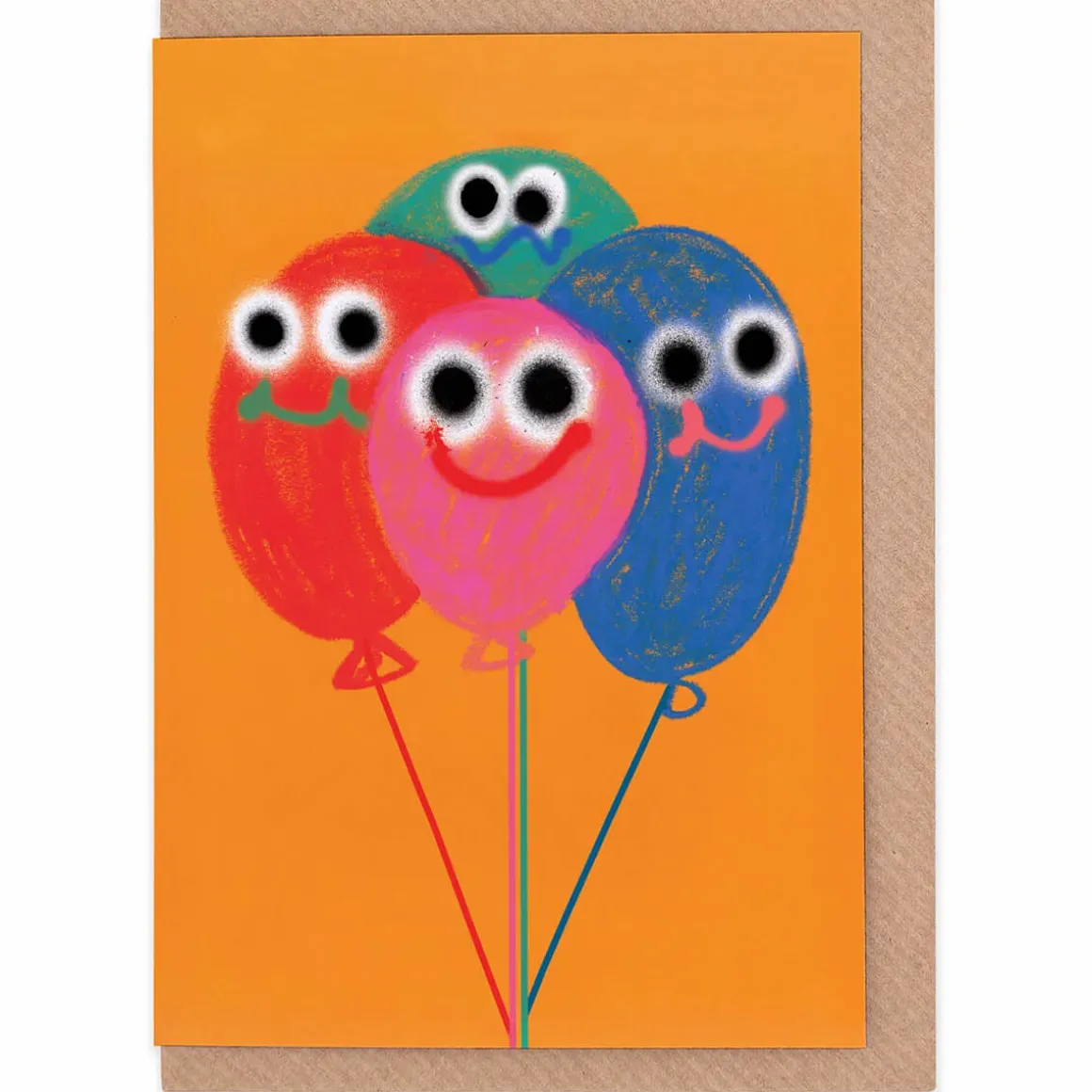 Balloons Greetings Card by Jon Burgerman for Evermade