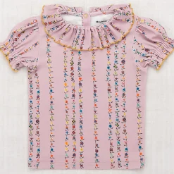 Balloon Sleeve Paloma Tee in Plum Petal Little Botanica by Misha & Puff
