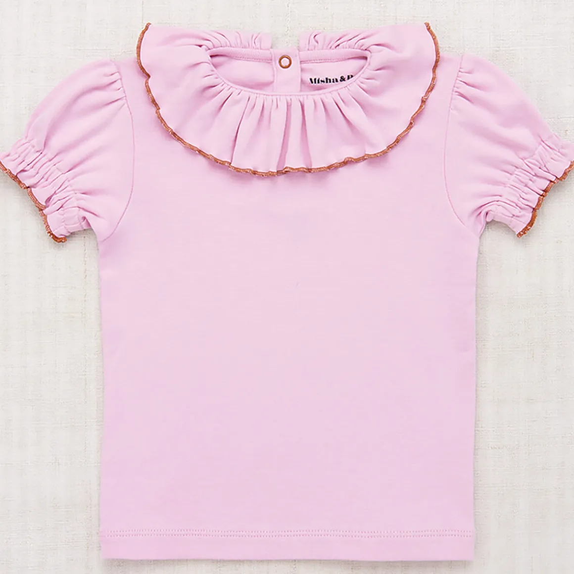 Balloon Sleeve Paloma Tee in Pink Lilac by Misha & Puff