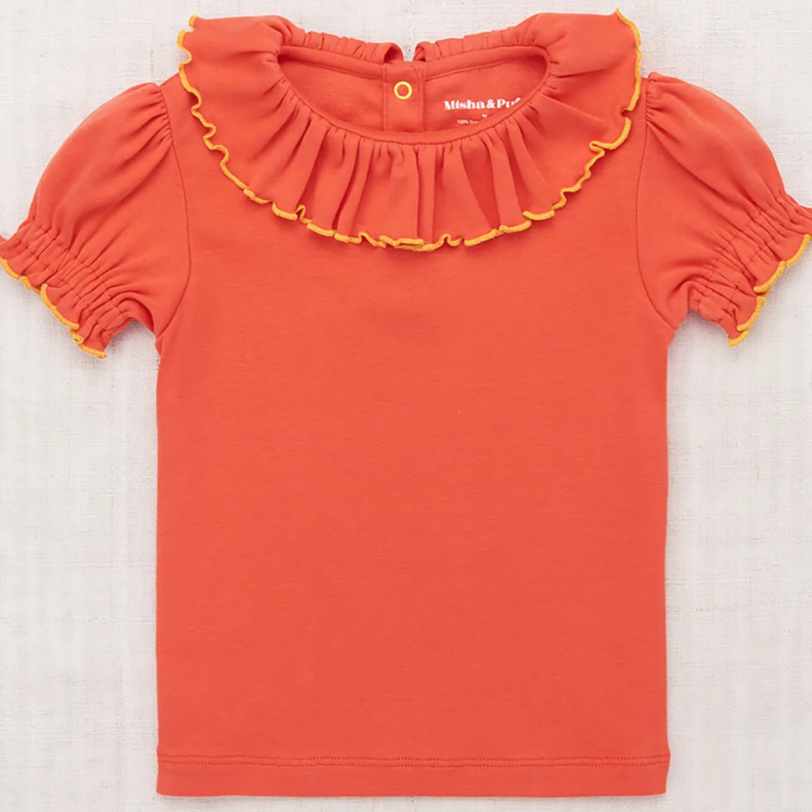 Balloon Sleeve Paloma Tee in Persimmon by Misha & Puff