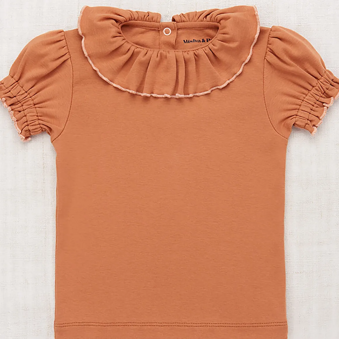 Balloon Sleeve Paloma Tee in Rose Gold by Misha & Puff