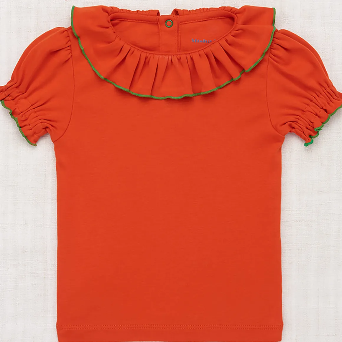 Balloon Sleeve Paloma Tee in Tomato by Misha & Puff - Last Ones In Stock - 4-6 Years