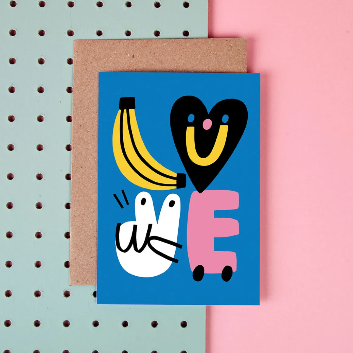 Banana Love Greetings Card by Susie Hammer for Rumble Cards