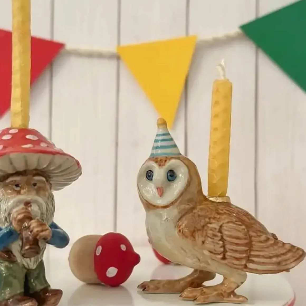 Barn Owl Ceramic Cake Topper by Camp Hollow