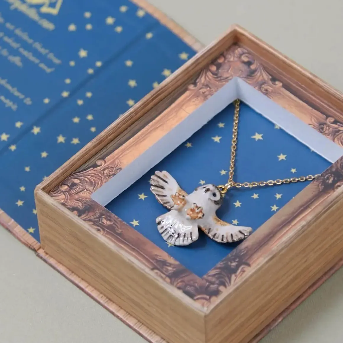 Barn Owl Ceramic Pendant by Camp Hollow