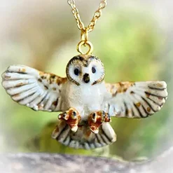 Barn Owl Ceramic Pendant by Camp Hollow