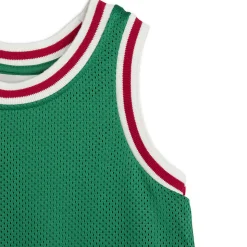 Basketball Mesh Jersey Dress in Green by Mini Rodini - Last One In Stock - 92/98 (2-3 Years)