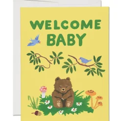 Bear Cub Baby Greetings Card by Red Cap Cards