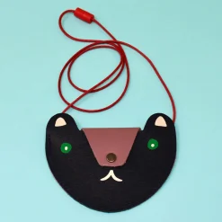 Bear Pocket Purse in Navy / Dusty Pink by Ark Colour Designs