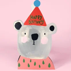 Bear Shaped Greetings Card by Eleanor Bowmer