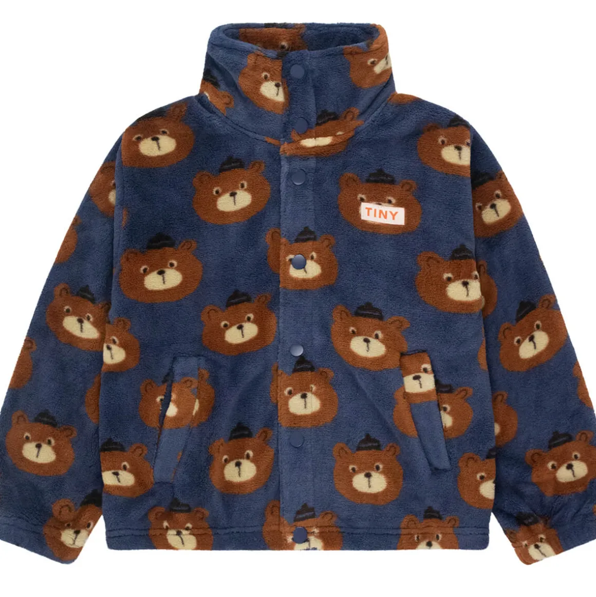 Bears Polar Jacket in Light Navy by Tinycottons