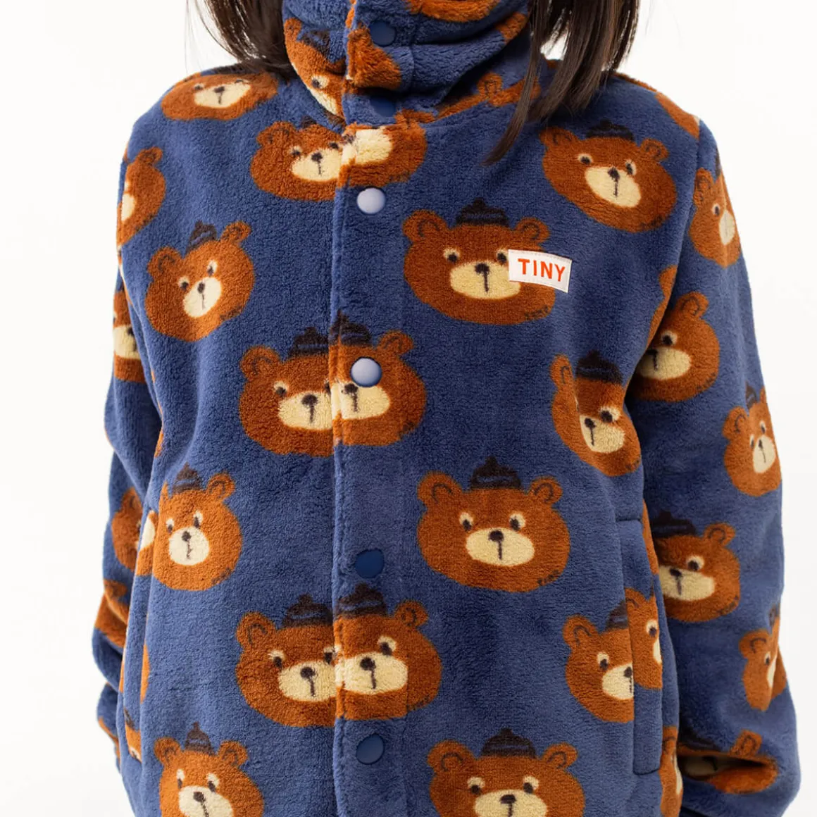 Bears Polar Jacket in Light Navy by Tinycottons