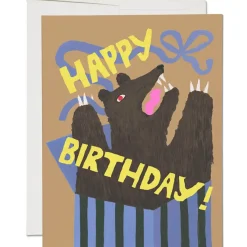 Bear Surprise Birthday Greetings Card by Red Cap Cards