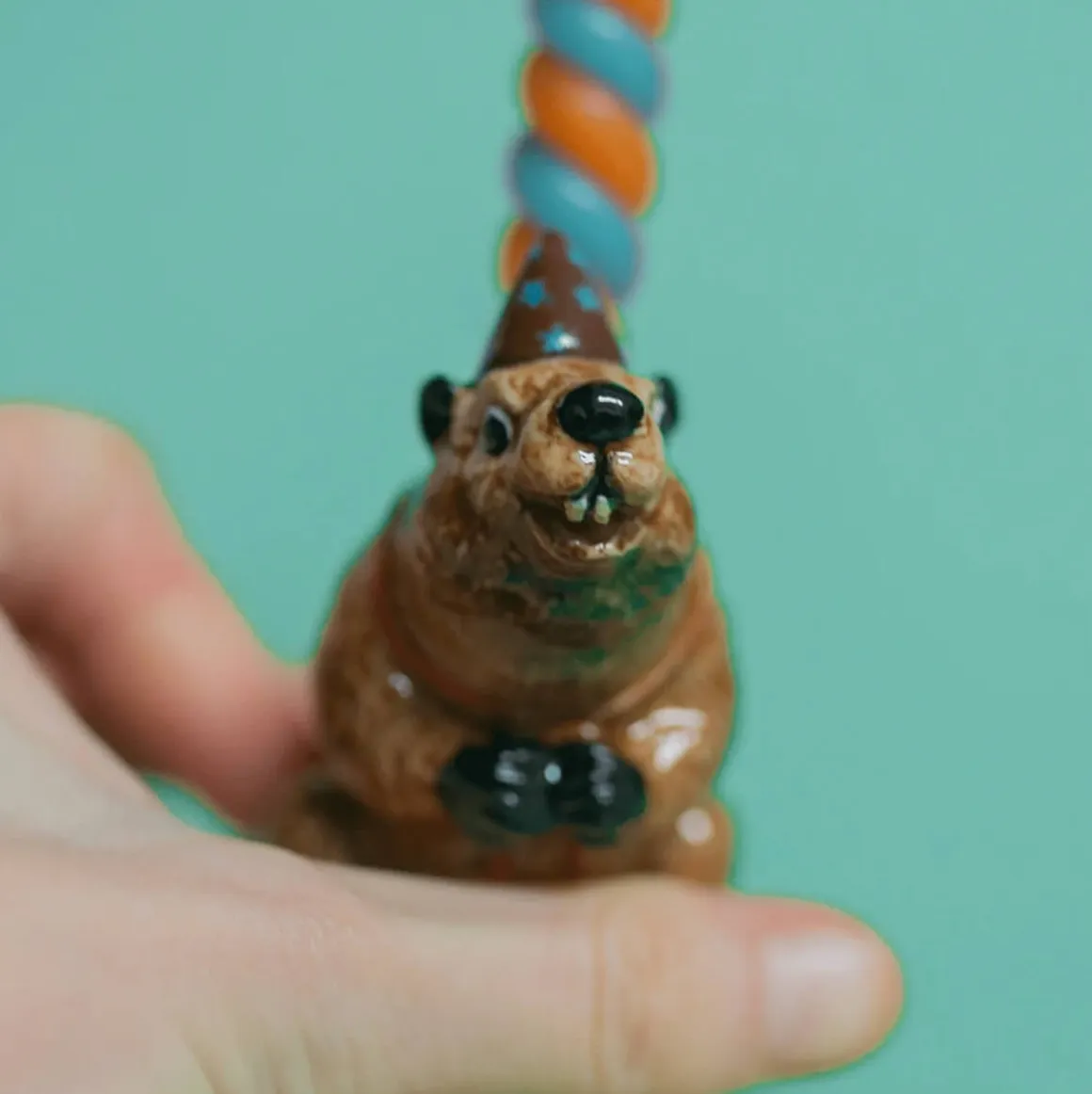 Beaver Ceramic Cake Topper by Camp Hollow
