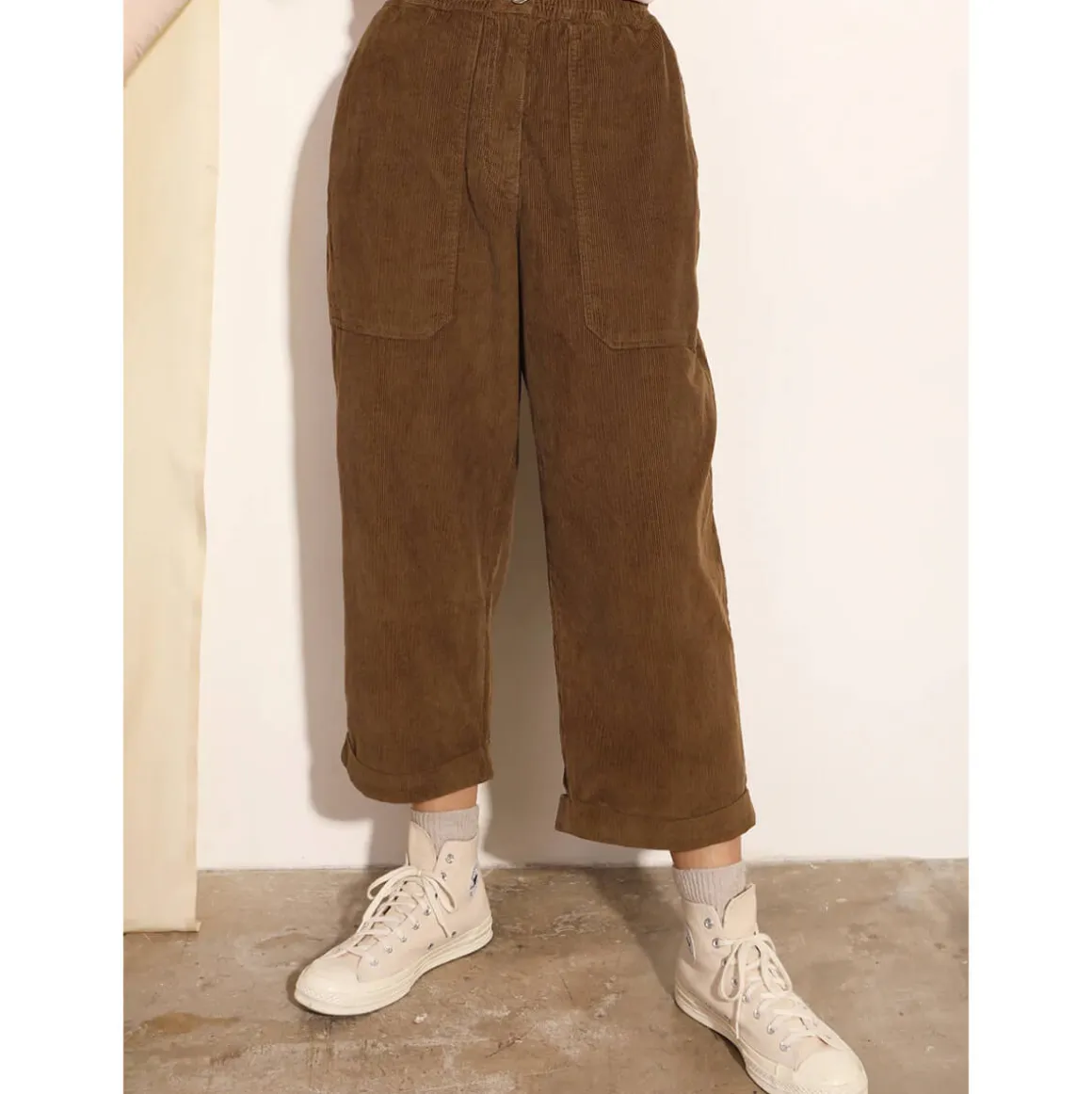 Beckett Crop Trouser in Olive by L.F.Markey