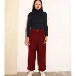 Beckett Trouser in Burgundy by L.F.Markey
