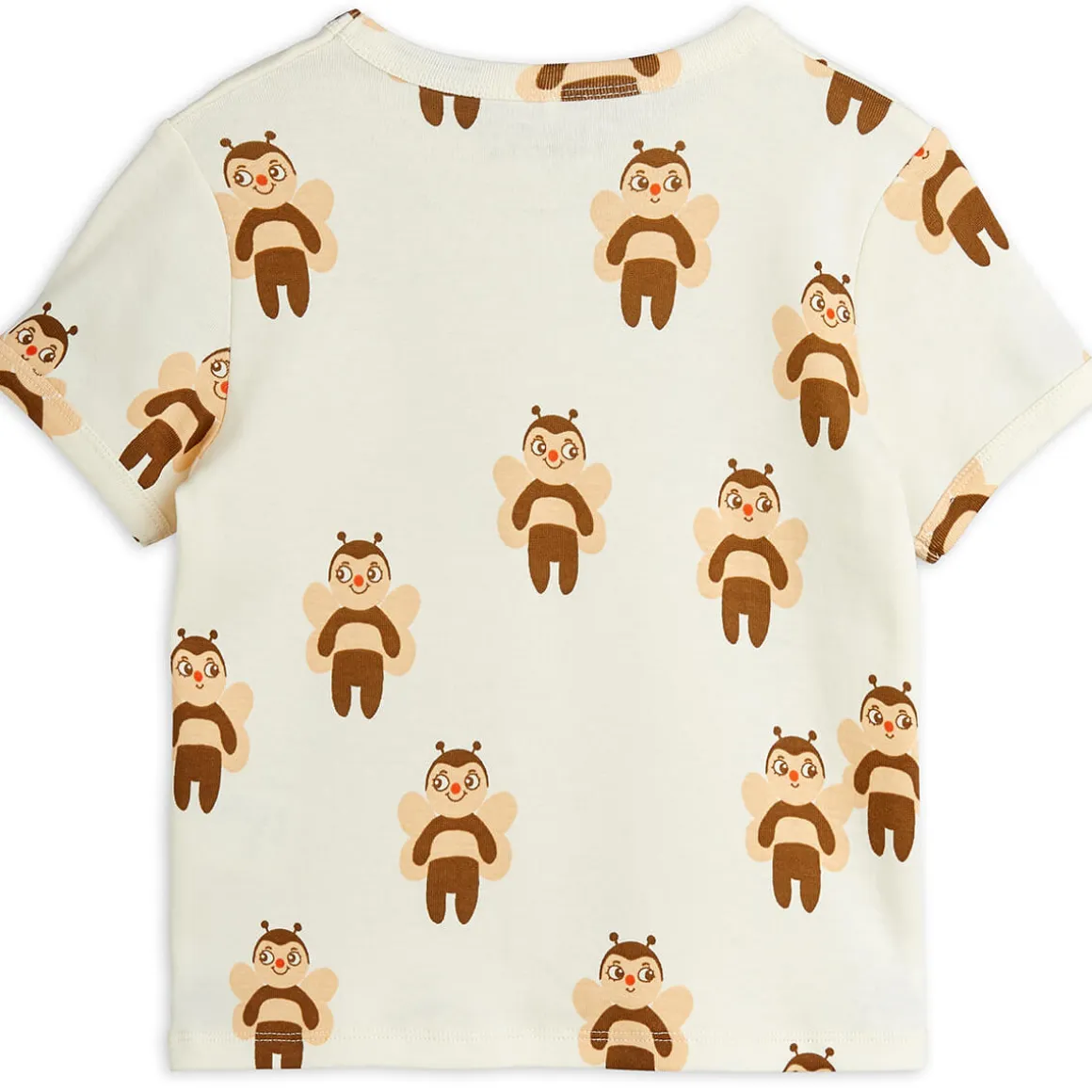 Bees AOP Tee in Off White by Mini Rodini