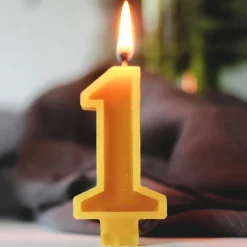 Beeswax Number Candles by Goldrick