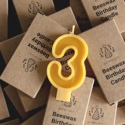 Beeswax Number Candles by Goldrick