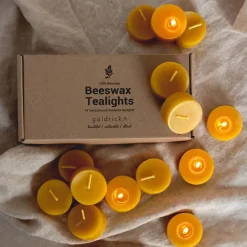 Beeswax Tealights by Goldrick (Pack of 16)
