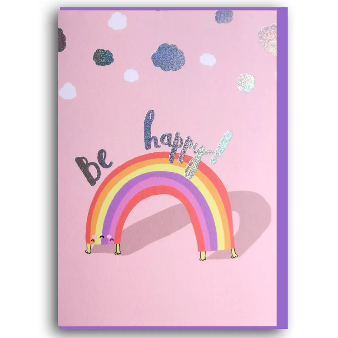 Be Happy Greetings Card by Forever Funny