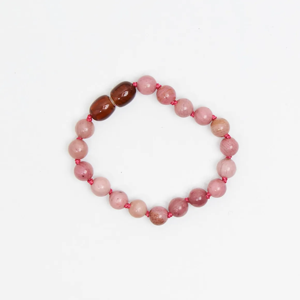 Berry Kids Bracelet in Dusty Rose Rodochrosite by Nirrimis