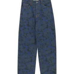 Berta Roses Print Denim Trousers by The Tiny Big Sister