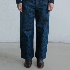 Berta Roses Print Denim Trousers by The Tiny Big Sister
