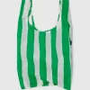Big Bag in Green Painted Stripe by Baggu