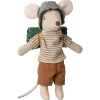 Big Brother Hiker Mouse (Thin Striped Top) by Maileg