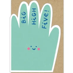 Big High Five Greetings Card by Marylou Chalon for Stormy Knight