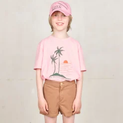Big Rooster Kids T Shirt in Pink by The Animals Observatory