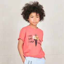 Big Rooster Kids T Shirt in Red by The Animals Observatory