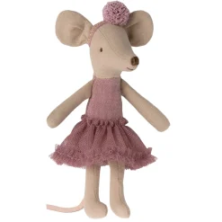 Big Sister Ballerina Mouse in Heather by Maileg