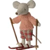 Big Sister Winter Mouse with Ski Set by Maileg
