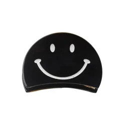 Big Smiley Hair Claw in Black by Hello Sakura