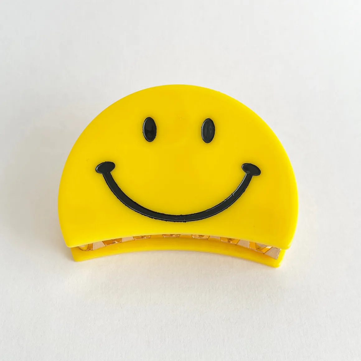 Big Smiley Hair Claw in Yellow by Hello Sakura