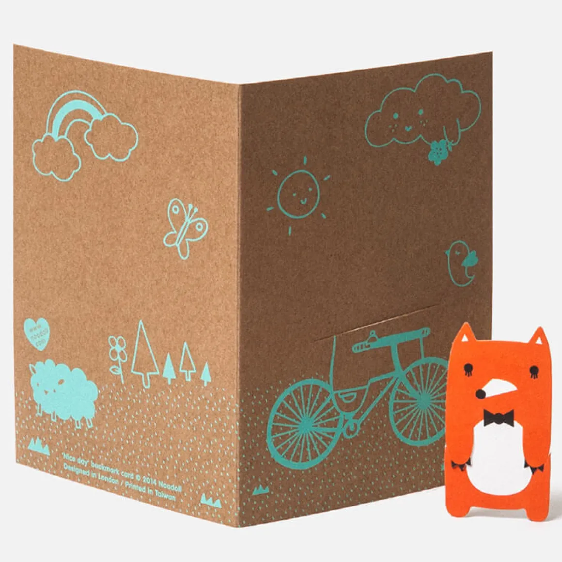 Bike Field Bookmark Greetings Card by NooDoll