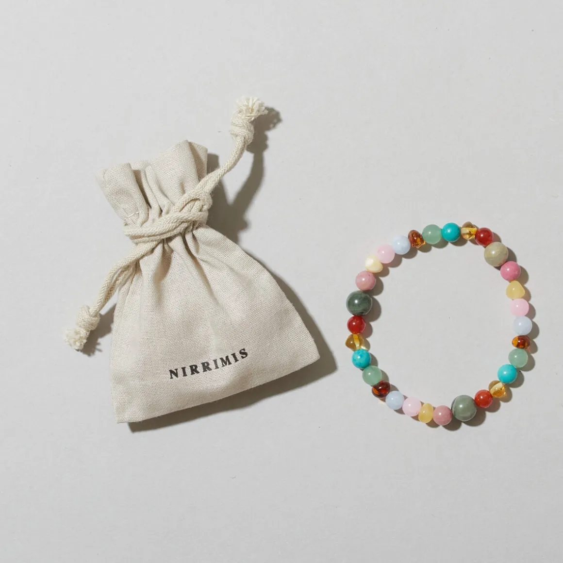 Billie Adult Bracelet in Rainbow Gemstones by Nirrimis