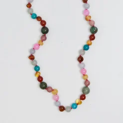Billie Adult Necklace in Rainbow Gemstones by Nirrimis
