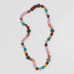 Billie Kids Necklace in Rainbow Gemstones by Nirrimis