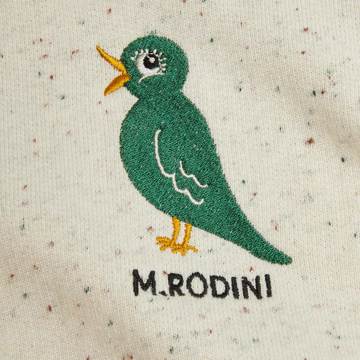 Bird Embroidered Sweatpants in Off White by Mini Rodini