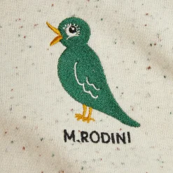 Bird Embroidered Sweatshorts in Off White by Mini Rodini